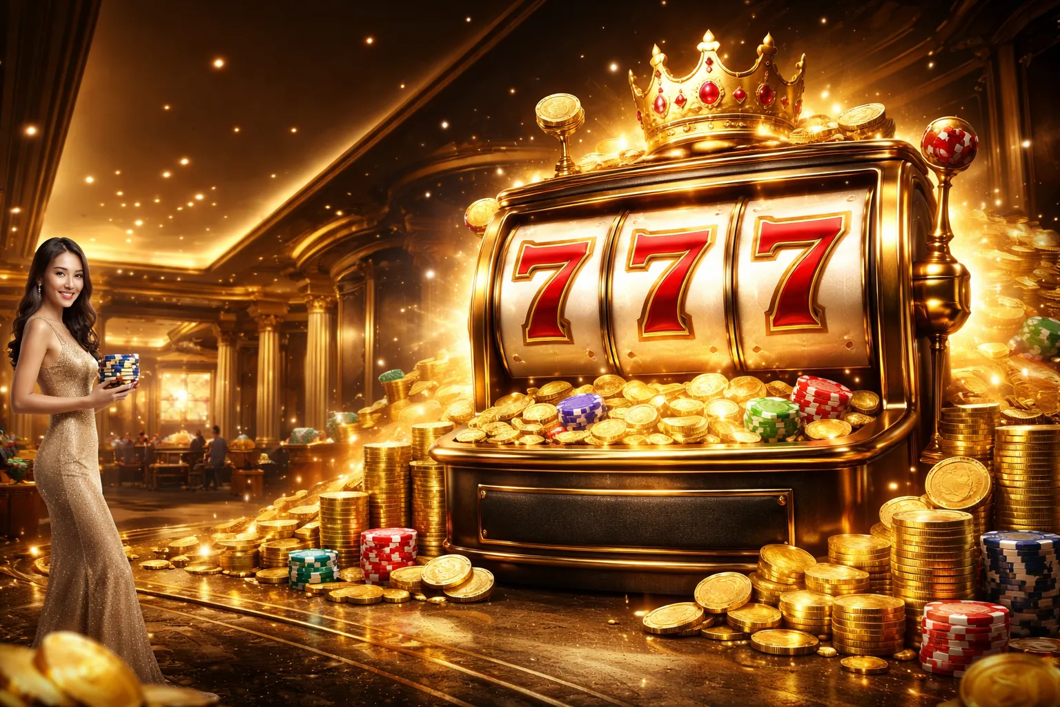 Hình nền game nổ hũ 33win với jackpot lớn và hiệu ứng ánh sáng rực rỡ